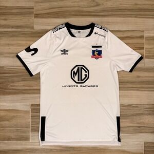 Umbro Colo-Colo 2019 MG Morris Garages Soccer Jersey Mens Large White Shirt
